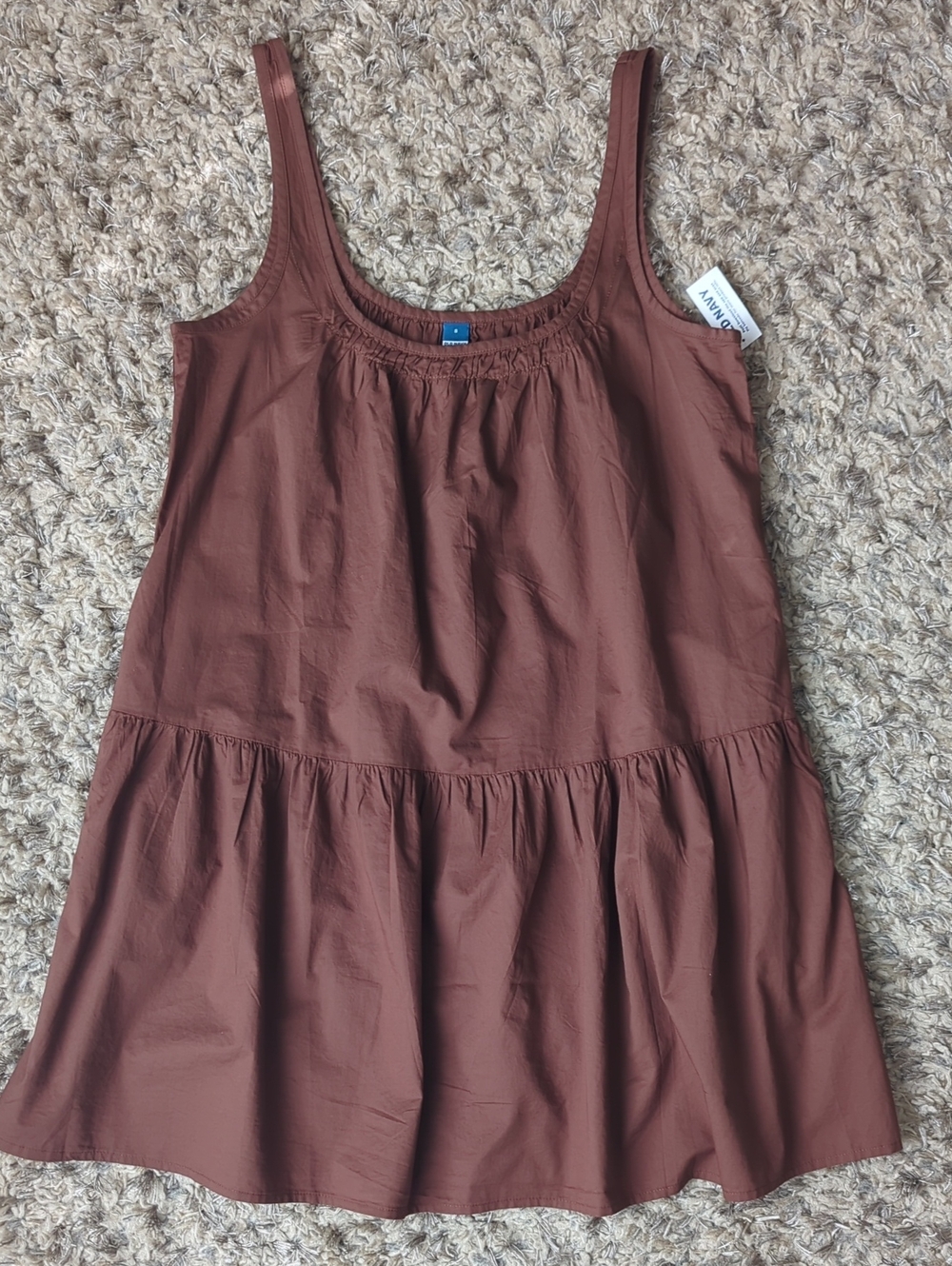 Old Navy Brown Scoop-Neck Drop Waist Dress